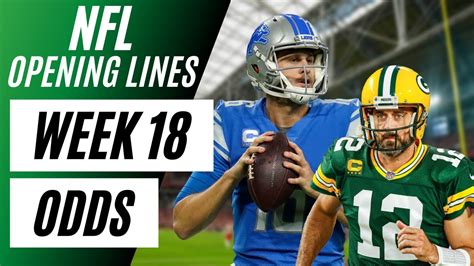 week 18 nfl lines|NFL Week 18 Odds With Point Spreads Moneylines And Totals.